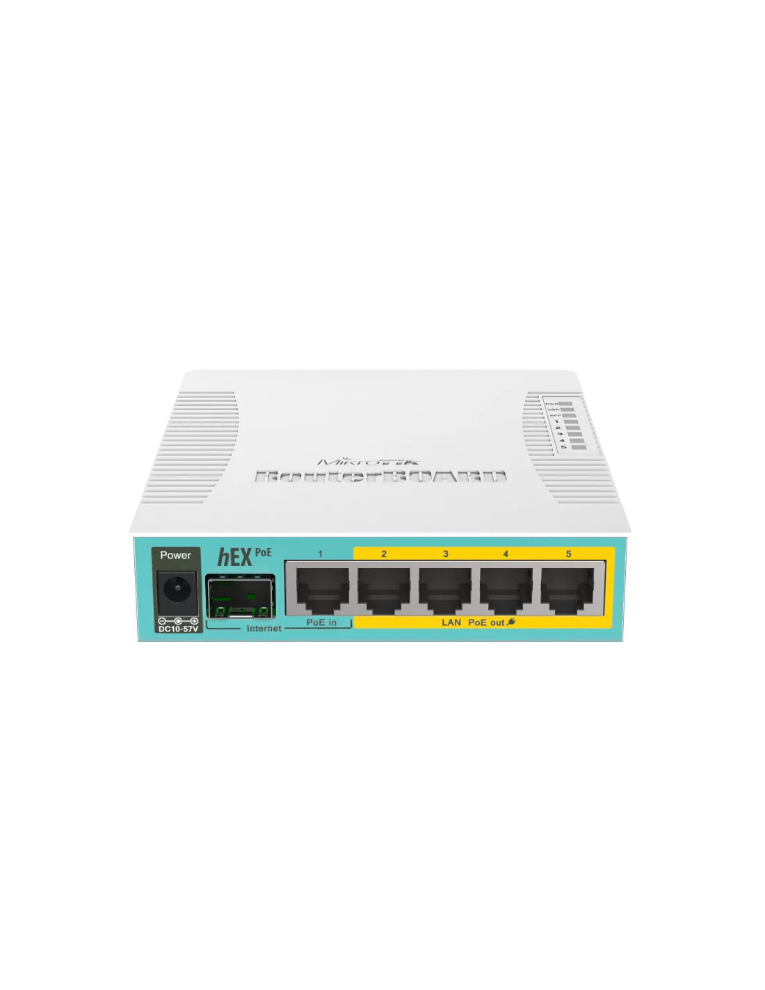 MikroTik hEX PoE - Desktop PoE Router with 5 Gb, 1 SFP and 1 USB port