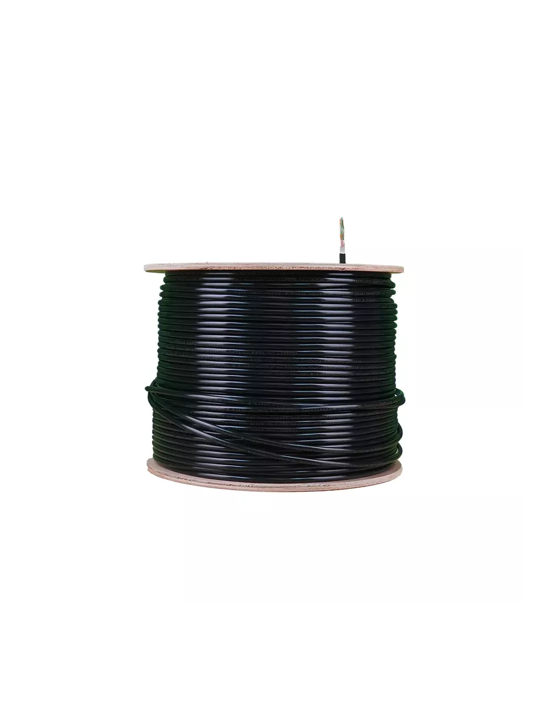 Essential CAT6 UV Outdoor Ethernet Cable 305m Black Solid Copper SF/TP Pull Box | CAT6U-305-SC-GEN