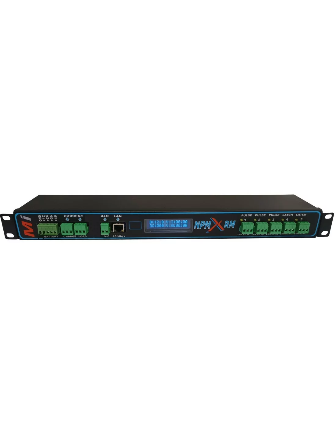 Micro Instruments 19" Rackmount, SNMP, 8-60v Network-based power monitor.