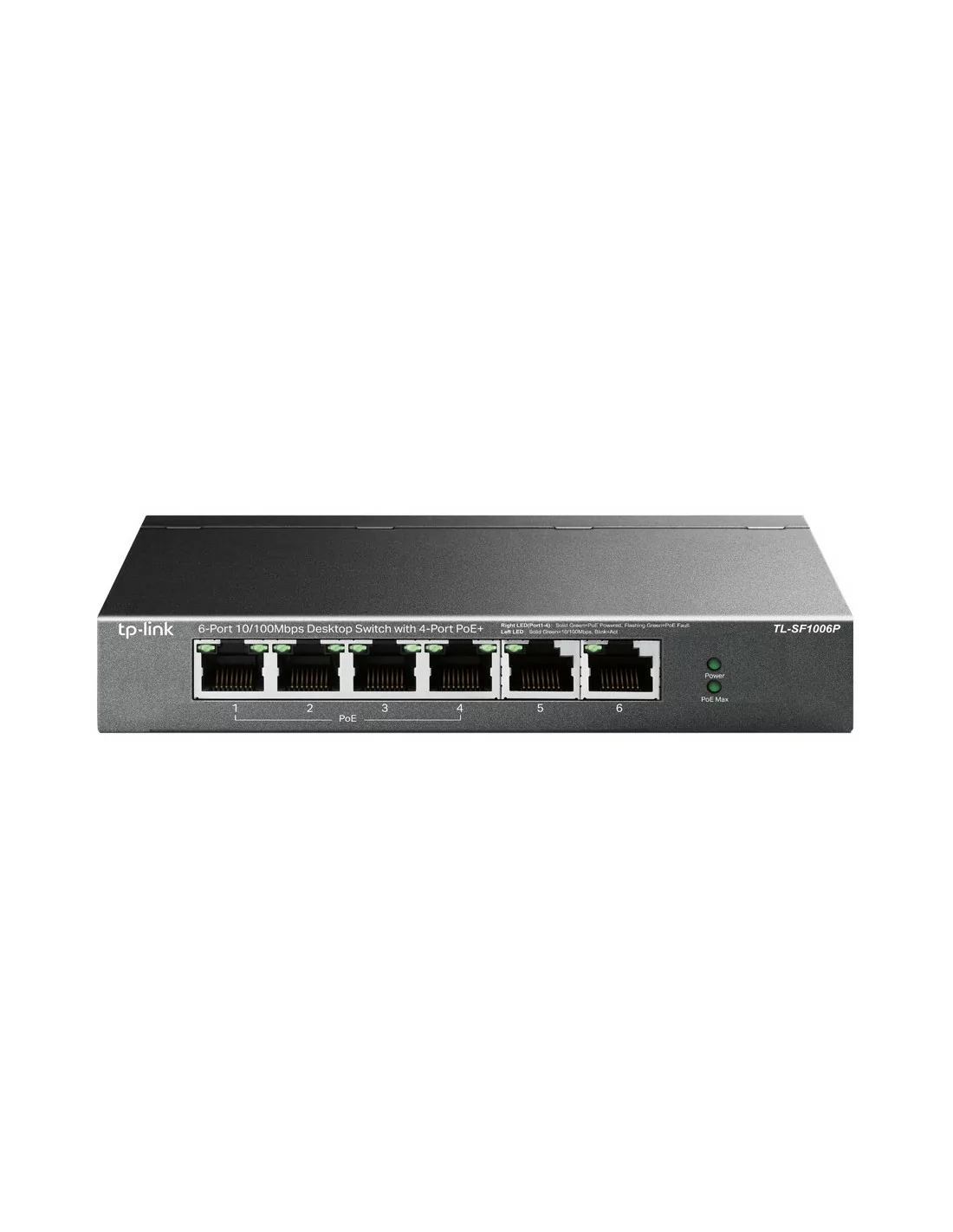 TP-Link 6-Port 10/100 Mbps PoE+ Desktop Switch | TL-SF1006P