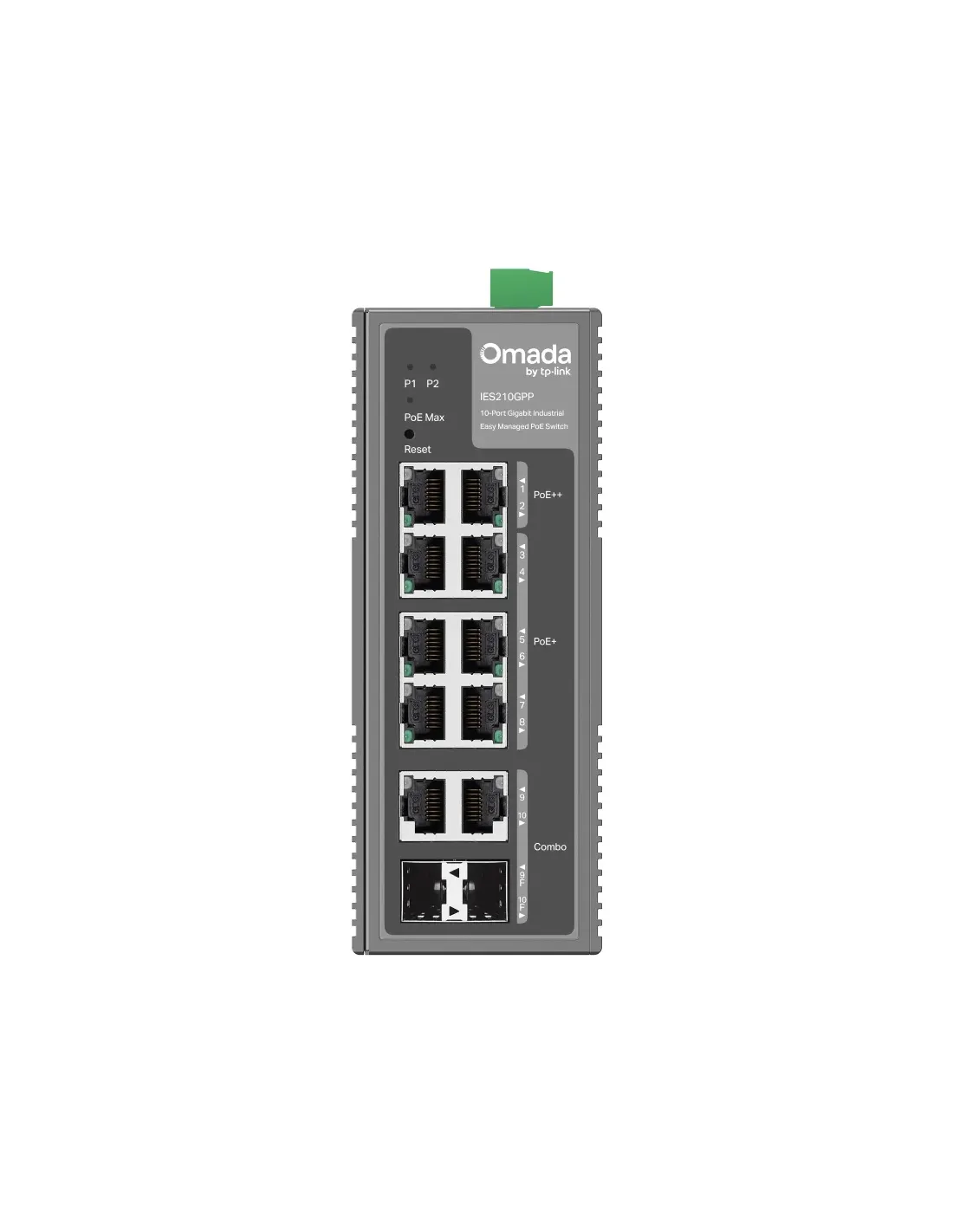 TP-Link Omada 10-Port Gigabit Industrial Easy Managed Switch with 6-Port PoE+ and 2-Port PoE++