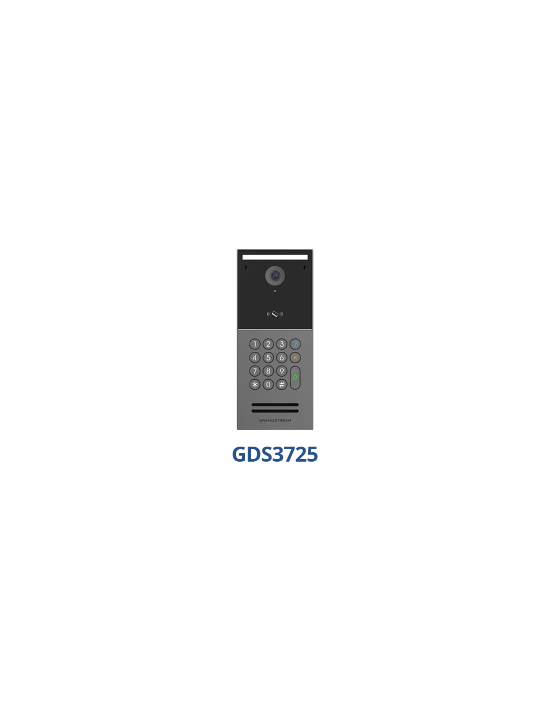 Grandstream SIP Doorphone intercom with 4MP video camera, IK10, RFID, Keypad