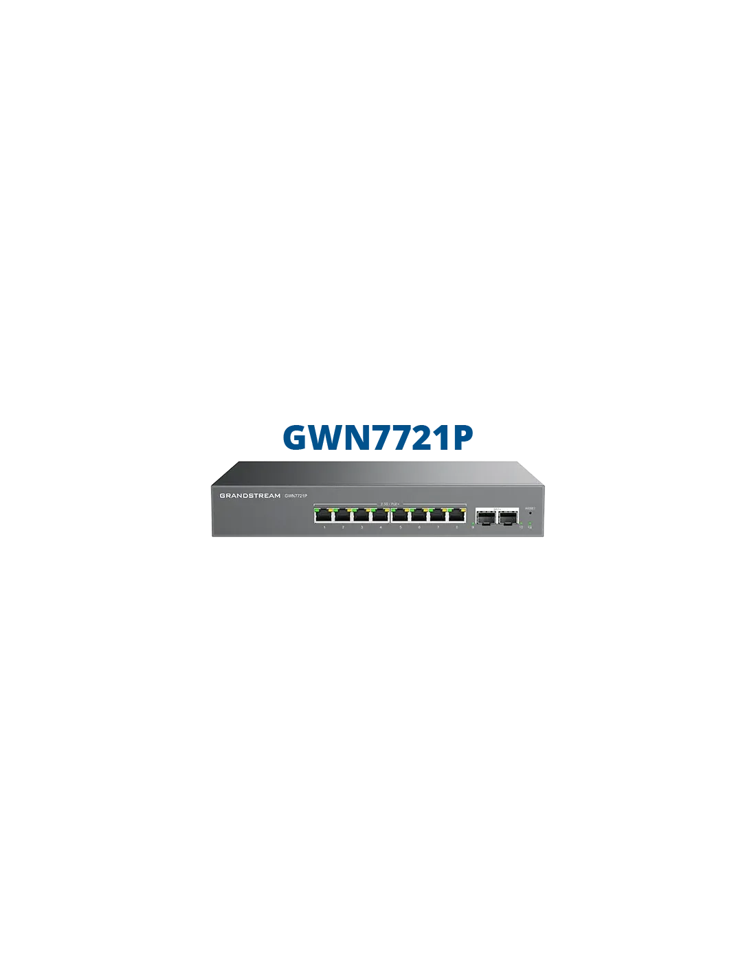 Grandstream Enterprise 8 port Lite Cloud Managed 2.5GbE PoE Switch | GWN7721P