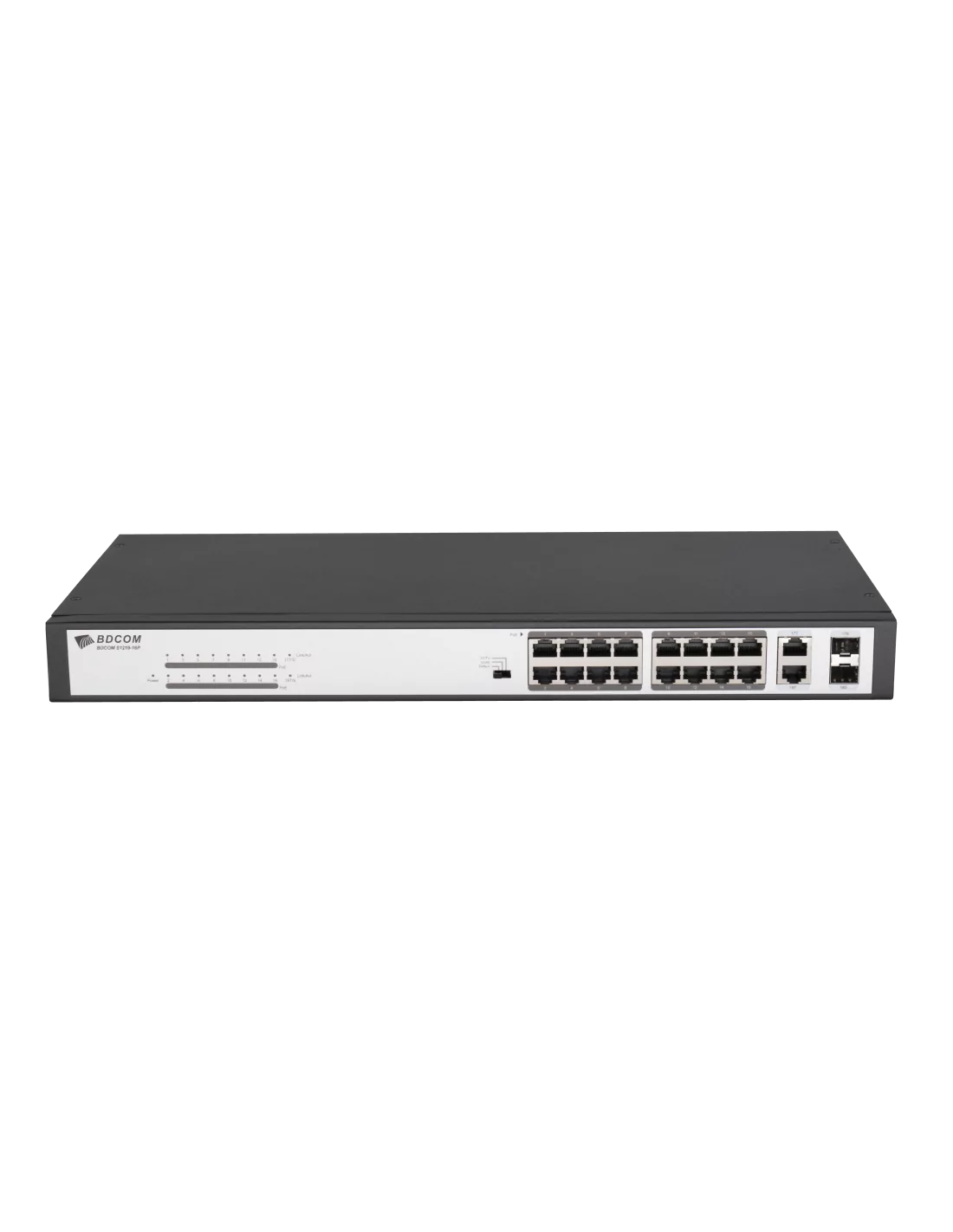 BDCOM 16-Port 10/100 POE switch, 16 POE ports, 2 x 1000Mbps Combo ports