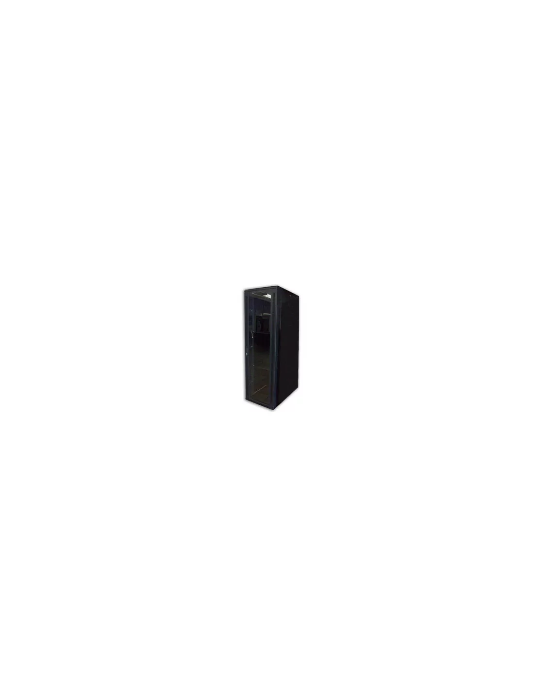 Acconet 27U 19" Assembled Rack, 1000mm Deep, Black,Clear Glass Door with Lock, 4 220V Fans, 2Shelve