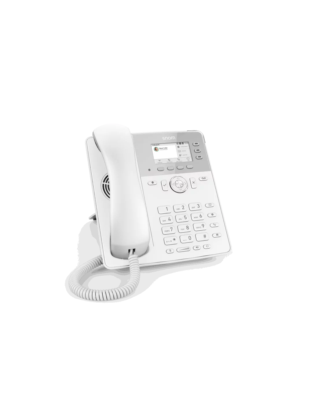 Snom D717 6-line Desktop SIP Phone in White - No PSU Included - Wide Colour TFT Display - USB