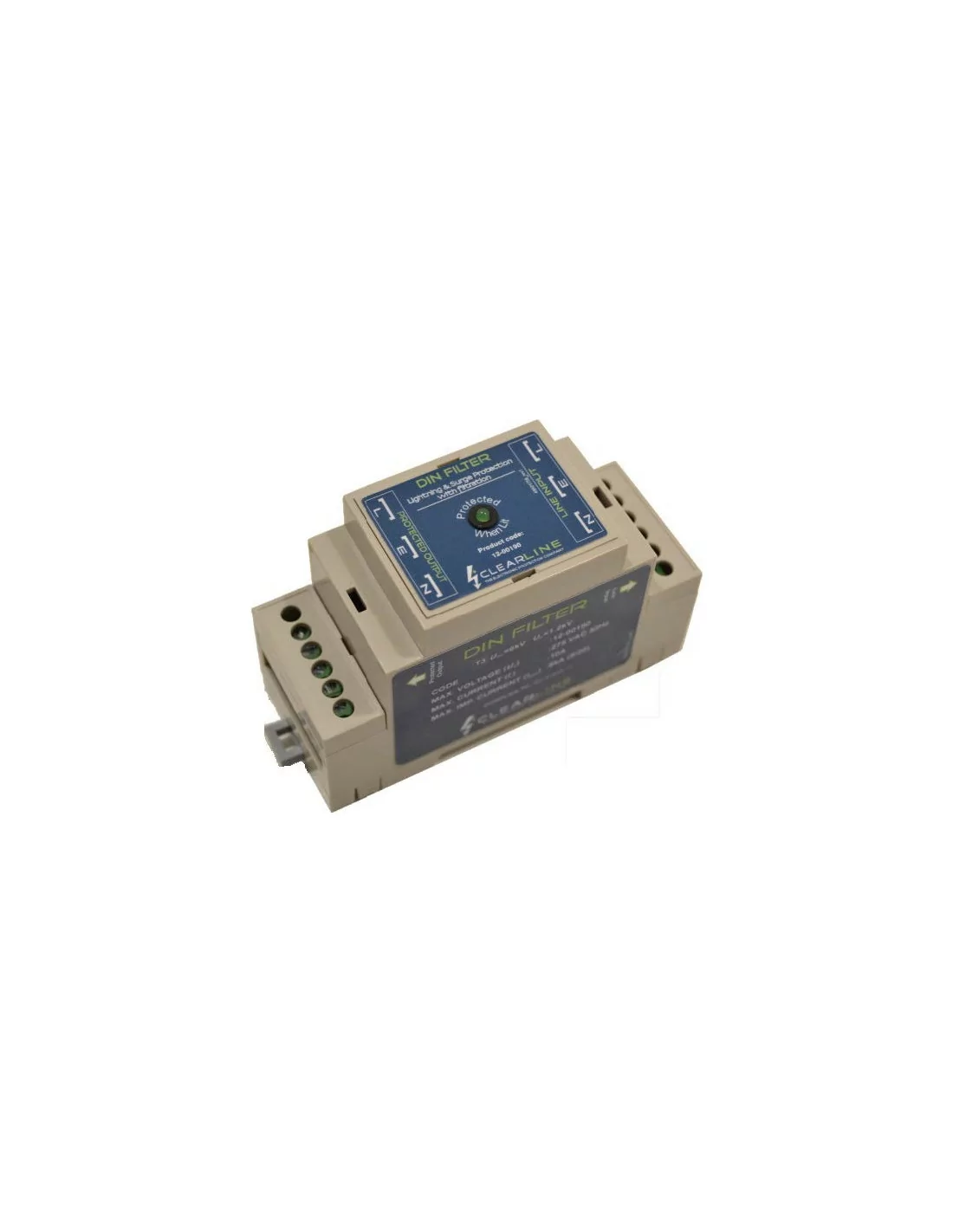 Inline DIN Surge Filter Protector