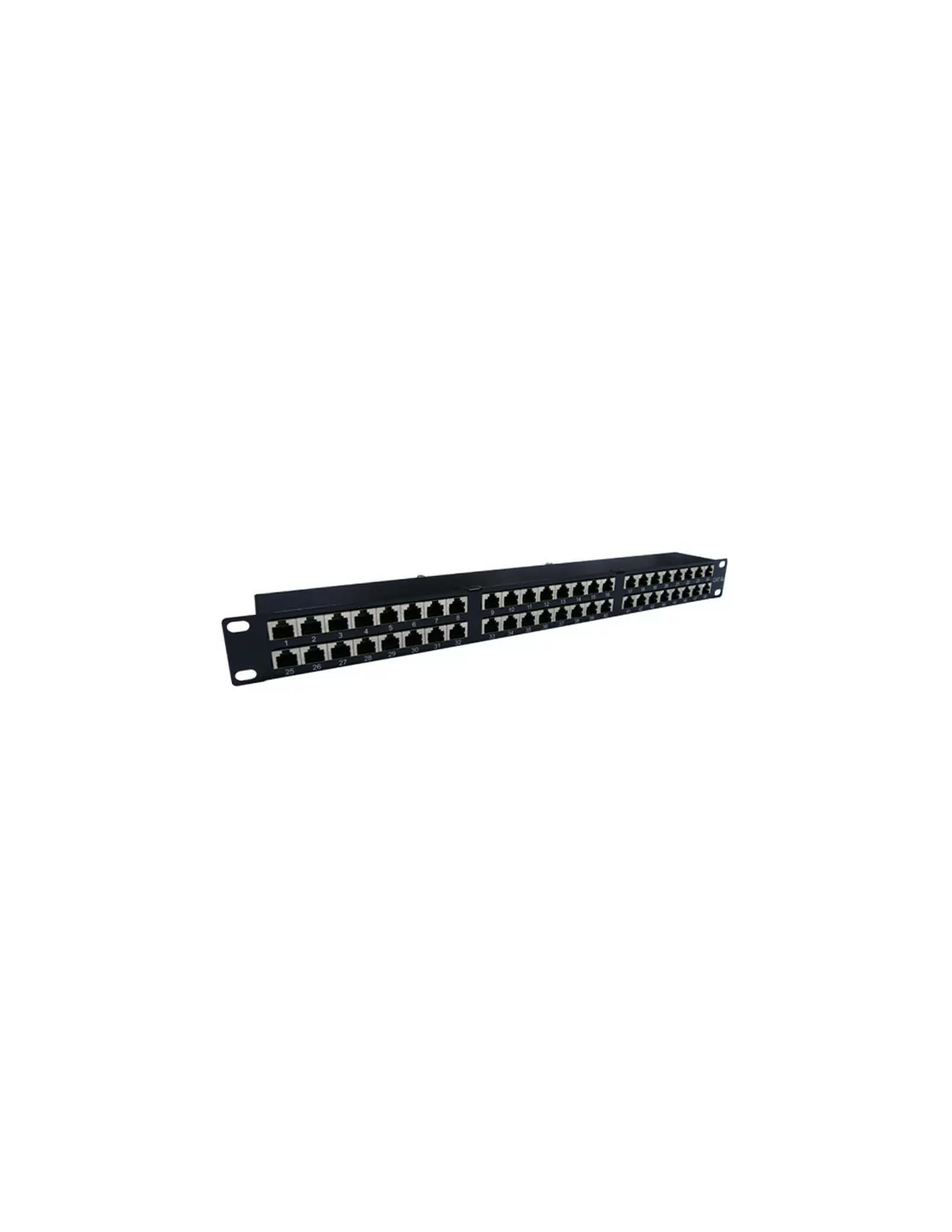 Acconet 48 Port RJ45 Patch Panel, 2U , Black