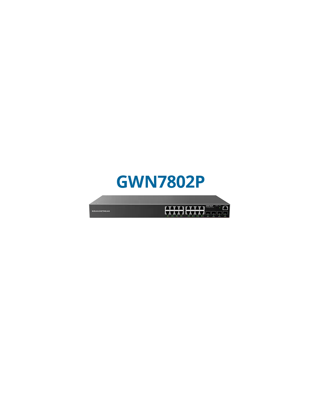 Grandstream Enterprise L2++ 16 port Managed GbE PoE Switch 250W | GWN7802P-PRO