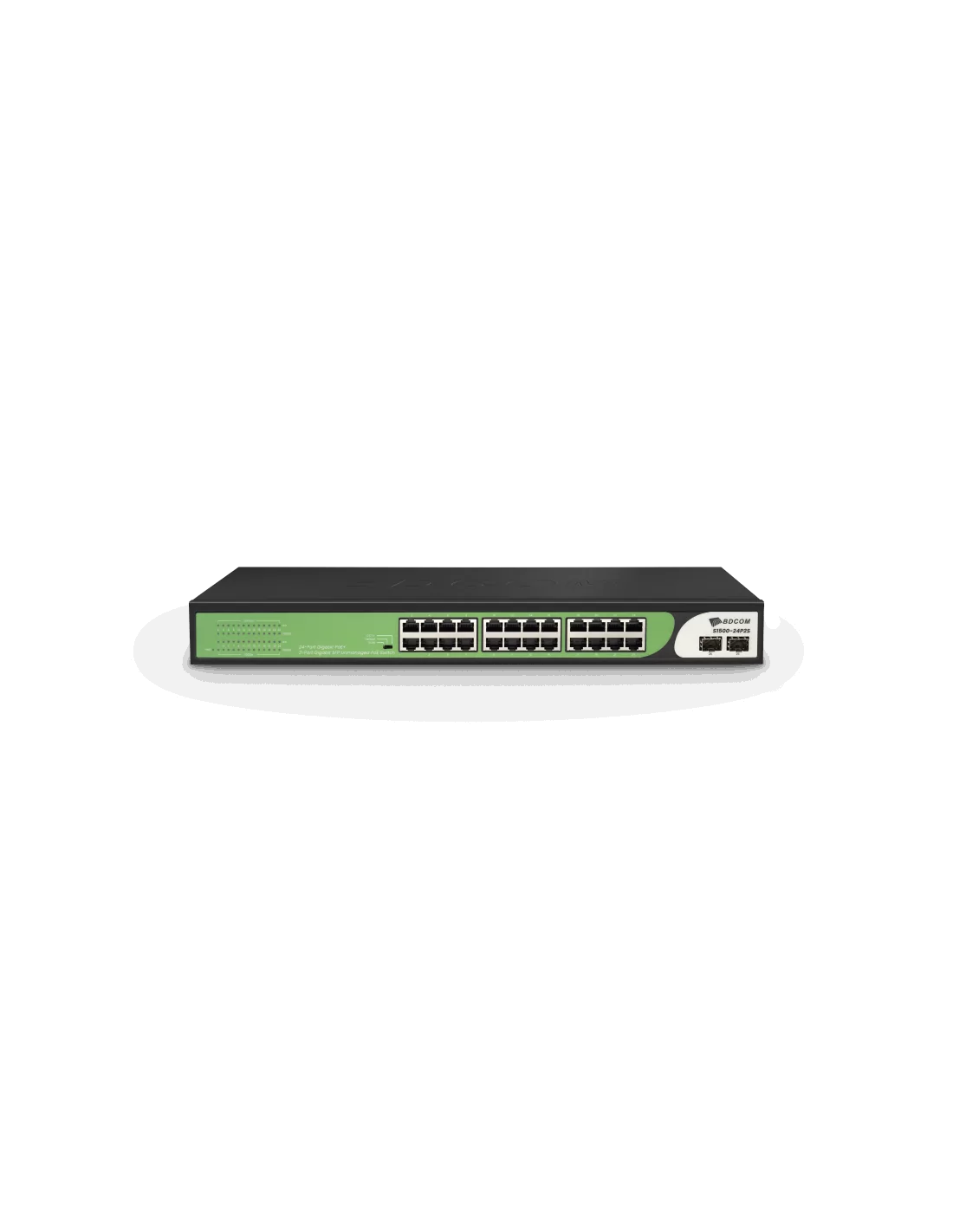 BDCOM 24-Port Gigabit PoE Switch (24-Port PoE + 2-Port Gigabit SFP) 280W PoE Budget