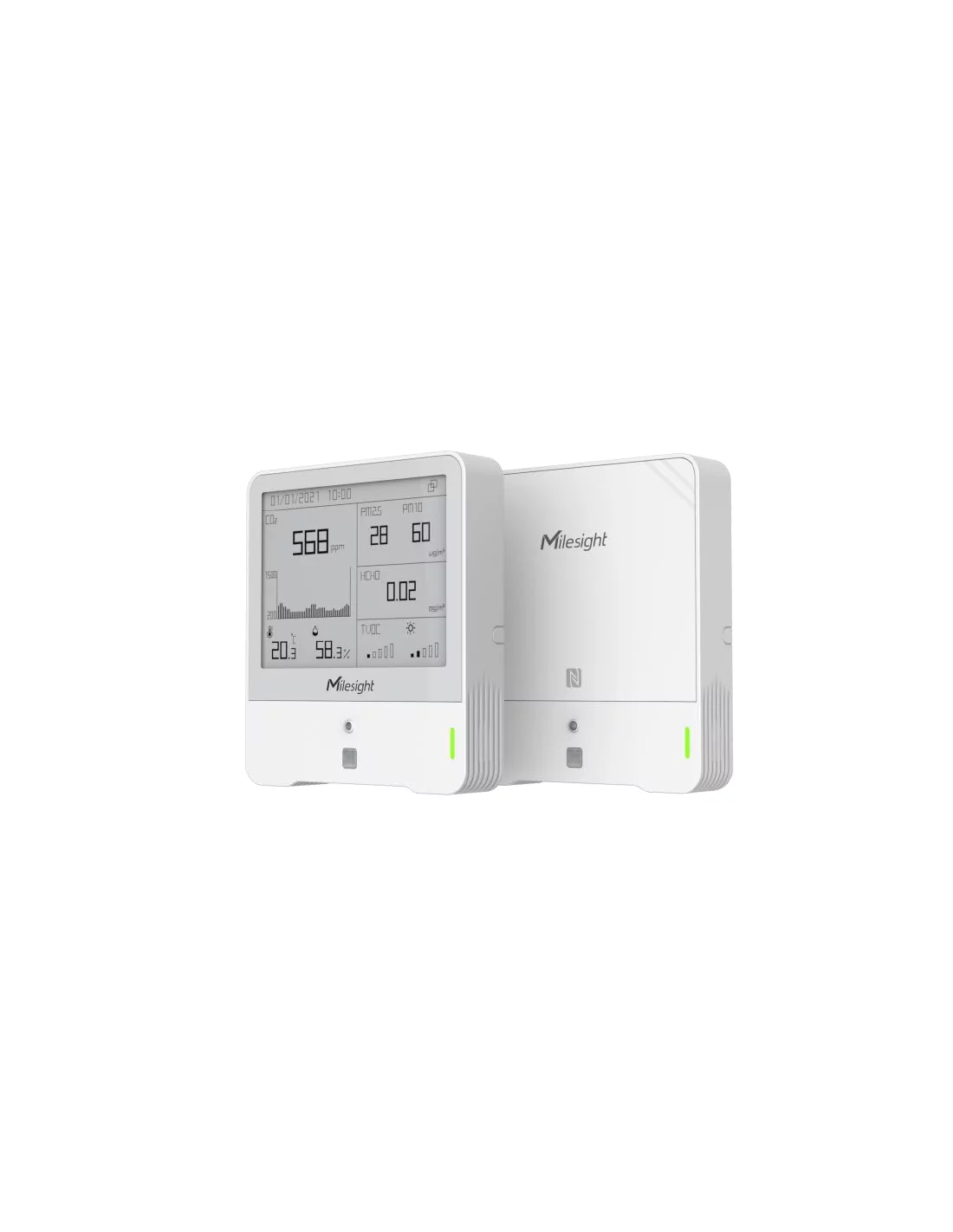 Milesight Indoor Ambience Monitor - Temp, Humidity, PIR, Light, TVOC, CO2, Barometric, PM2.5/10