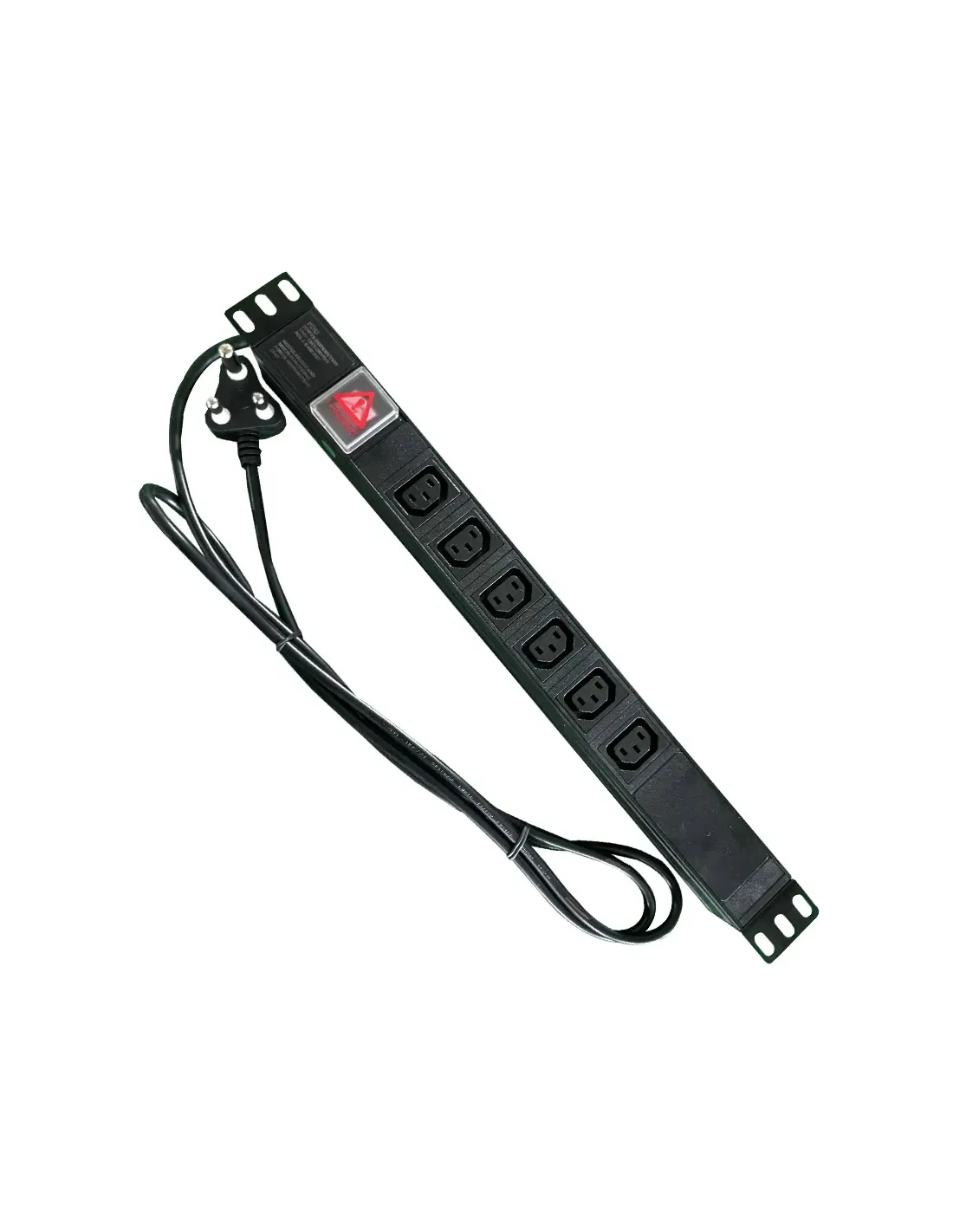 Acconet Power Distribution Unit, 1U, 6 way IEC, 2m 3Pin Plug