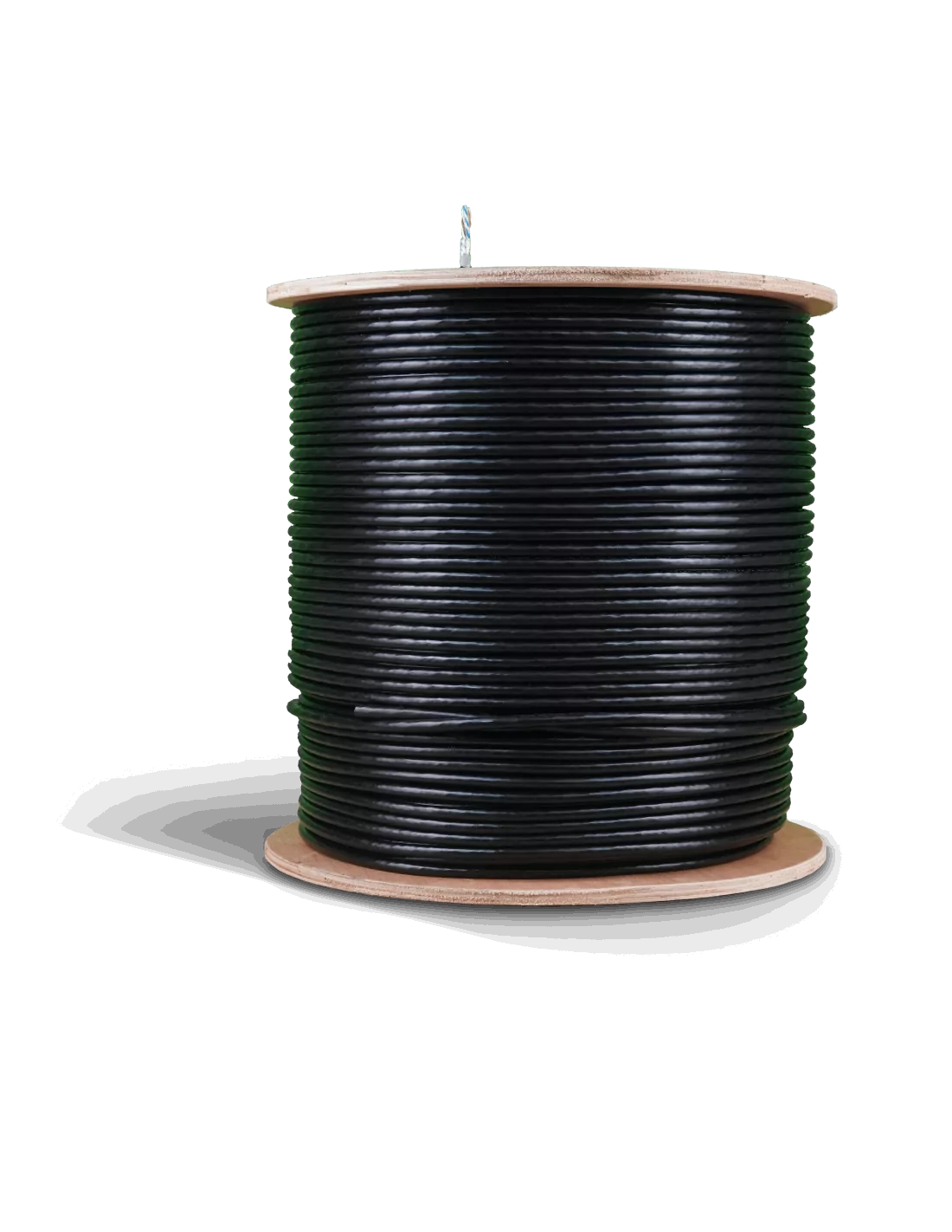 Acconet CAT6 UV Outdoor Ethernet Cable 500m Black Solid Copper SF/TP Roll | CAT6U-500-SC